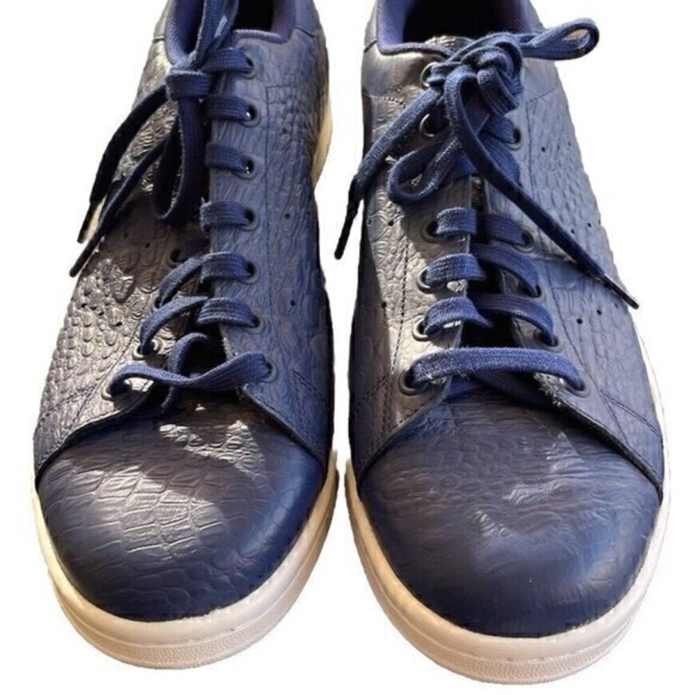 Adidas Mens Stan Smith AQ2730 Blue Animal Print Casual Shoes Sneakers Size 11.5